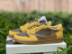 Authentic Tracis Scott x Air Jordan 1 Low Golf TS Yellow/Brown