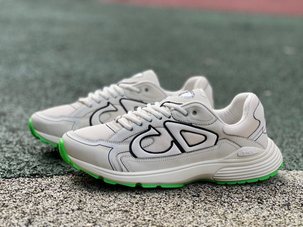 Authentic Dior B30 Shoes Rice White/Green