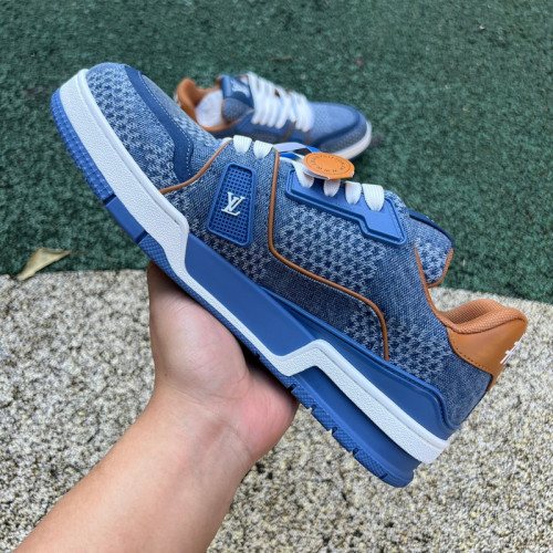 Authentic LV Trainer Sneaker Blue/Brown