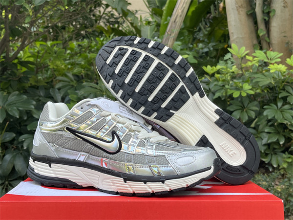 Authentic Nike P-6000 Metallic Silver