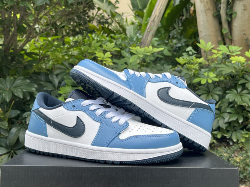 Authentic Air Jordan 1 Low Golf White/Blue