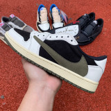 Authentic Travis Scott x Air Jordan 1 Low WMNS Olive