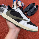 Authentic Travis Scott x Air Jordan 1 Low WMNS Olive