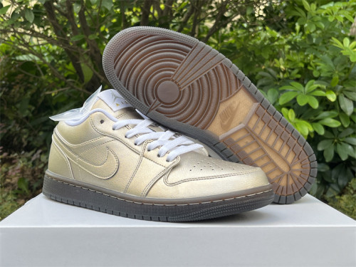 Authentic Air Jordan 1 Low Golden