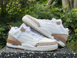 Authentic Nike Air Jordan Spizike Low White/Brown/Pink