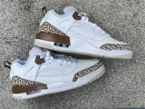 Authentic Nike Air Jordan Spizike Low White/Brown/Pink