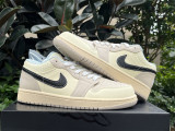 Authentic Air Jordan 1 Low  Sanddrift” Rice Brown