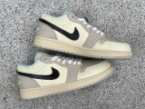 Authentic Air Jordan 1 Low  Sanddrift” Rice Brown