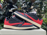 Authentic Travis Scott x Air Jordan 1 Low OG Black/Red