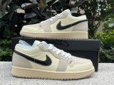 Authentic Air Jordan 1 Low  Sanddrift” Rice Brown