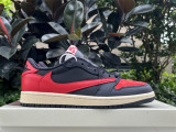 Authentic Travis Scott x Air Jordan 1 Low OG Black/Red