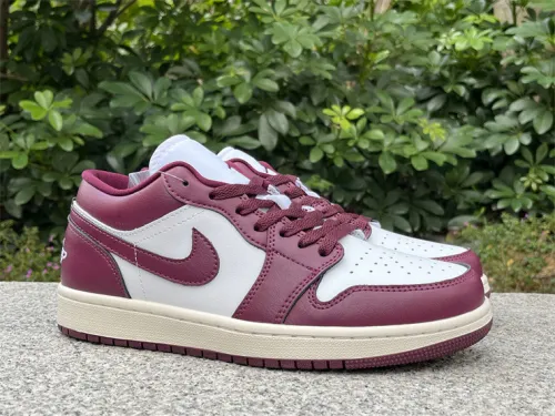 Authentic Air Jordan 1 Low Wine Red