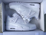 Authentic Air Jordan 4 Net white
