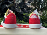Authentic Travis Scott x Air Jordan 1 Low OG Green/Red