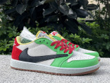 Authentic Travis Scott x Air Jordan 1 Low OG Green/Red