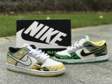 Authentic Division Street x Nike Dunk Low“What The Ducks Of A Feather” White/Green
