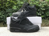Authentic Air Jordan 4 Net Black