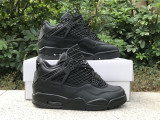 Authentic Air Jordan 4 Net Black