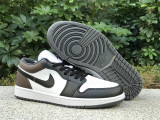 Authentic Air Jordan 1 LOW White/Black/Brown
