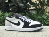 Authentic Air Jordan 1 LOW Black/White/Grey