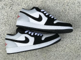 Authentic Air Jordan 1 LOW Black/White/Grey