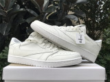 Authentic Travis Scott x Air Jordan 1 Low OG White