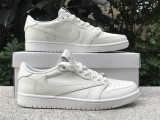 Authentic Travis Scott x Air Jordan 1 Low OG White