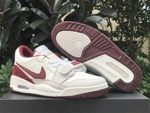Authentic Jordan Legacy 312 Low White/Wine red
