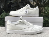 Authentic Travis Scott x Air Jordan 1 Low OG White