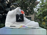 Authentic Air Jordan 5 Retro CNY Light Bone/Grey-Sail