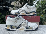 Authentic Nike Air Flight 89 Low Grey/White/Blue