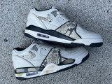 Authentic Nike Air Flight 89 Low Grey/White/Blue