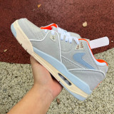 Authentic Nike Air Flight 89 Low Grey/Blue/Orange