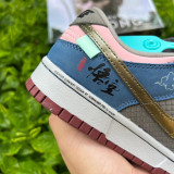Authentic Nike Dunk Low Dark Blue/Brown NO.205