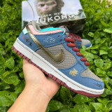 Authentic Nike Dunk Low Dark Blue/Brown NO.205