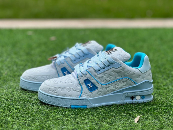 Authentic LV Trainer Sneaker Low Blue