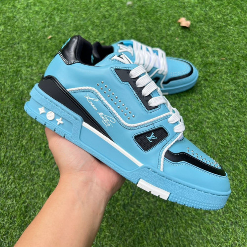 Authentic LV Trainer Sneaker Low Black/Blue