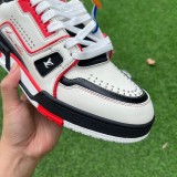 Authentic LV Trainer Sneaker Low Black/White/Blue