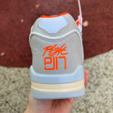 Authentic Nike Air Flight 89 Low Grey/Blue/Orange