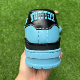 Authentic LV Trainer Sneaker Low Black/Blue