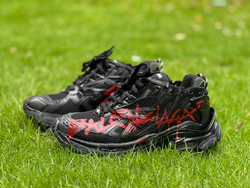Authentic Balenciaga Runner Graffiti Black/Red
