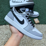 Authentic Air Jordan 1 Low White/Black Wolf Grey