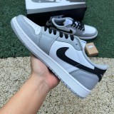 Authentic Air Jordan 1 Low White/Black Wolf Grey