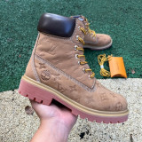 Authentic Timberland x LOUIS VUIT*TON Boots Brown Flower