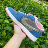 Authentic Travis Scott x Air Jordan 1 Low Wukong Blue/Pink