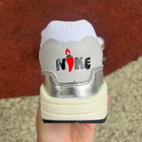 Authentic Nike Air Max 1 PRM White/Chile Red