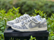 Authentic Nike Dunk Low x Dior White/Grey