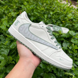 Authentic Travis Scott x Nike Air Jordan 1 x BURBRRRY White/Green