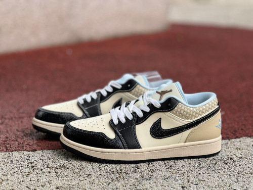 Authentic Air Jordan 1 Low Wheat/Black
