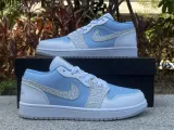Authentic Air Jordan 1 low White/Blue